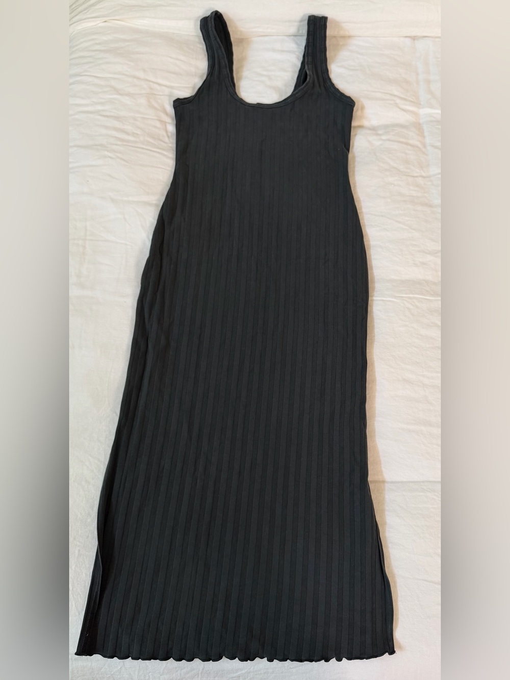 Offline by Aerie Groove Midi Dress, washed black with side slits - Picture 2 of 4